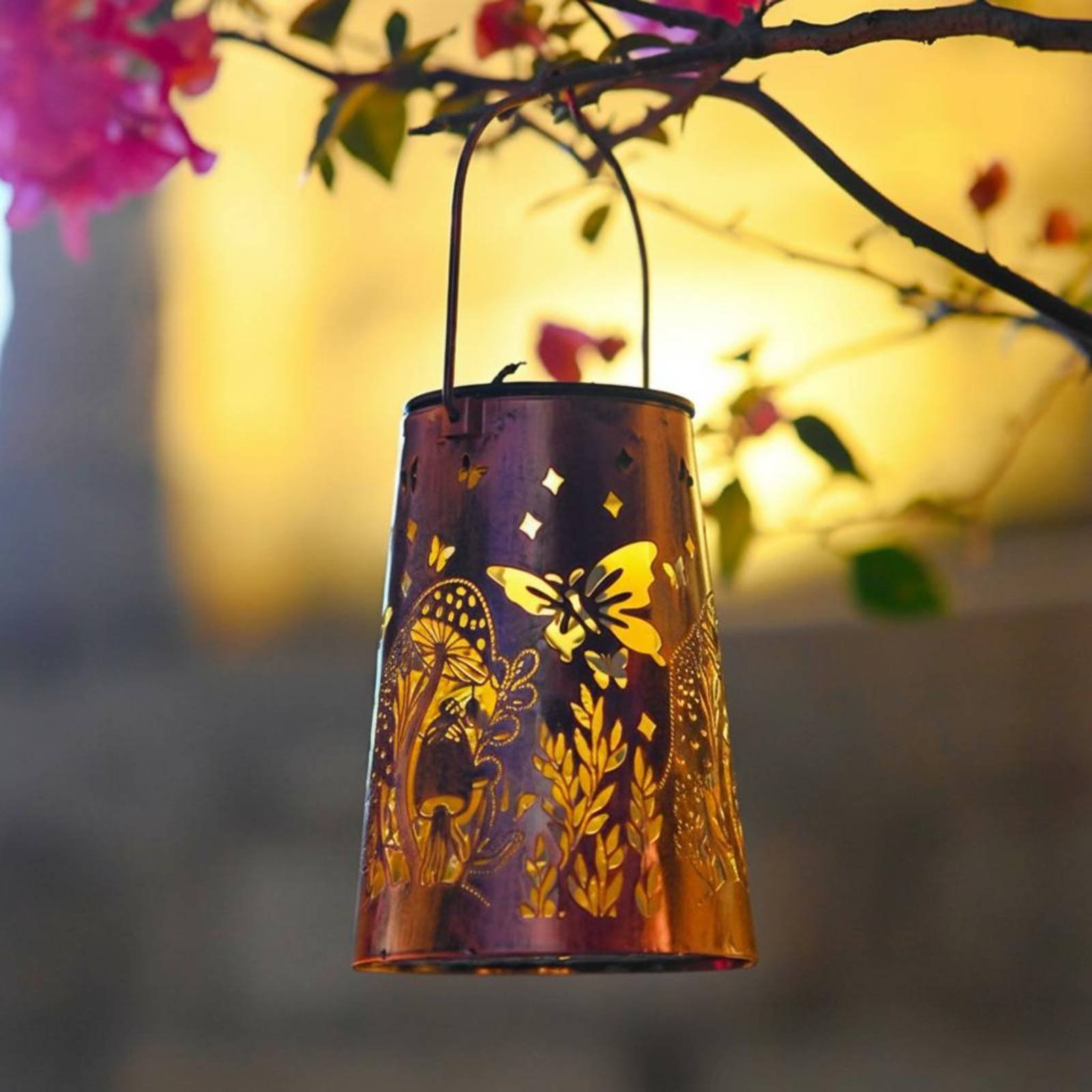 Garden Lighting Decor - فانوس حديقة بنمط زهور، إضاءة خارجية