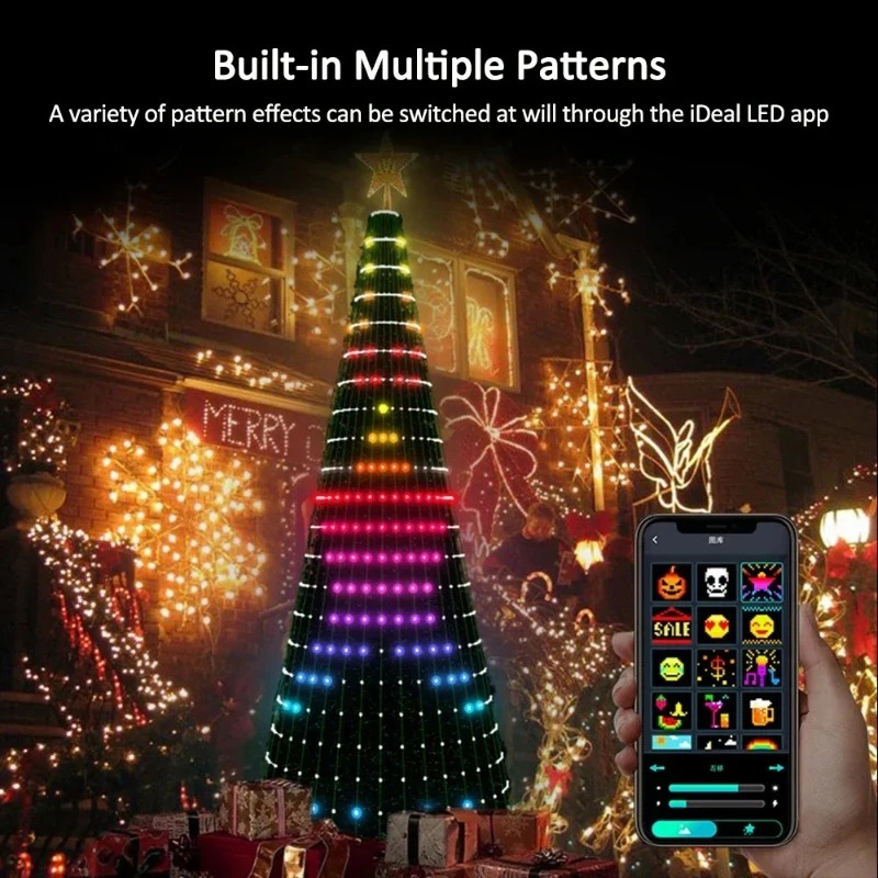 Lighting Decor For Home - أضواء شجرة عيد الميلاد على شكل
