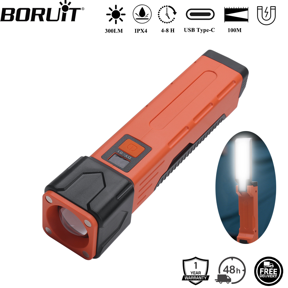Orange Lighting Decor - BORUiT 300LM LED ضوء العمل مصباح