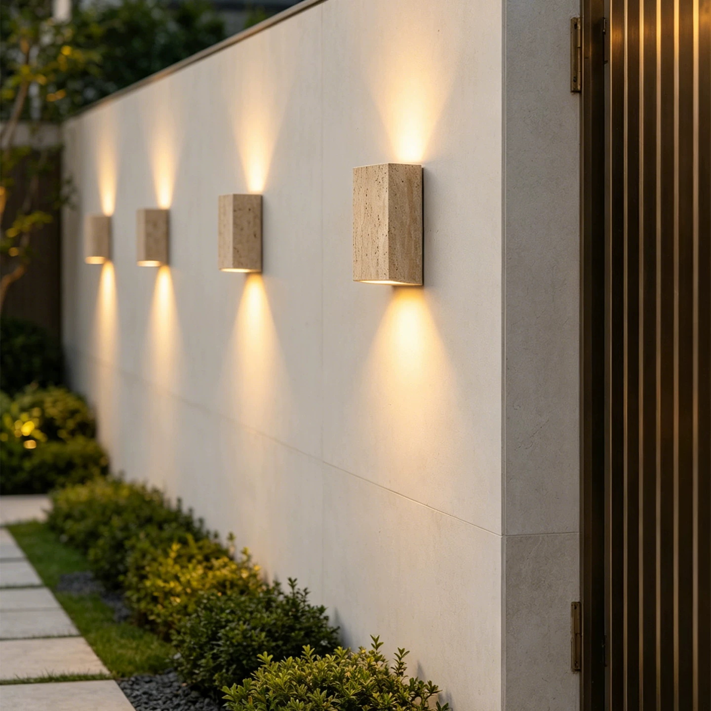 Decor Lighting Cy - مصباح حائط خارجي من الحجر الأصفر