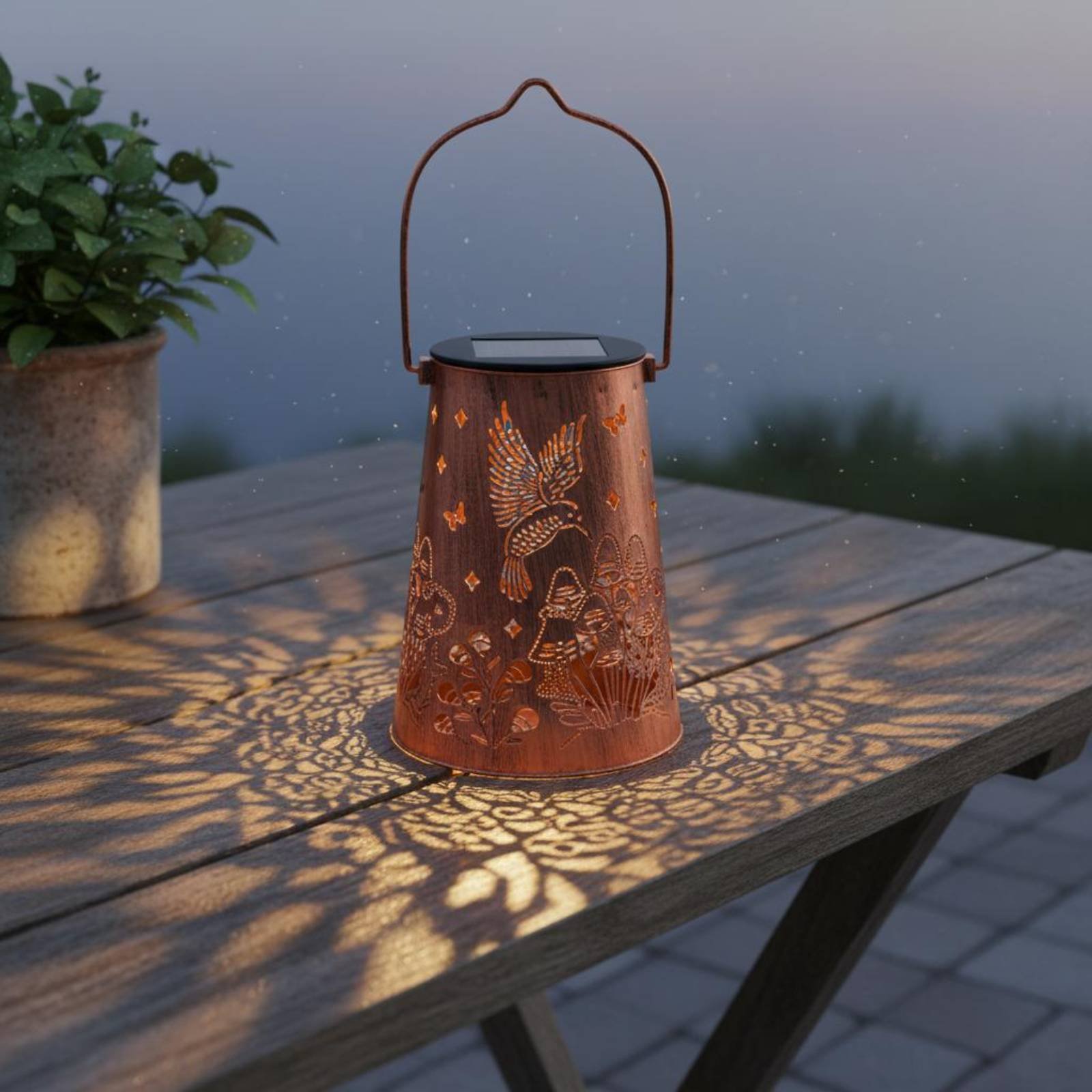 فانوس حديقة بنمط زهور، إضاءة خ - مراجعة Garden Lighting Decor وسعره