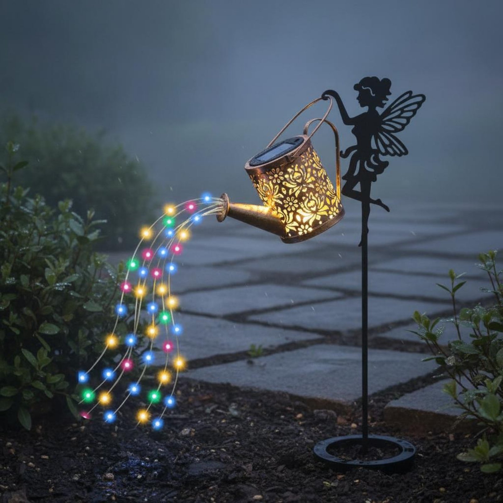 ضوء رشاش مياه يعمل بالطاقة الش - مراجعة Yard Lighting Decor وسعره