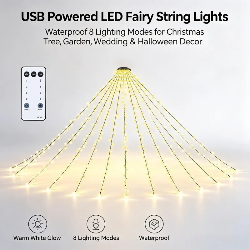 أضواء LED مقاومة للماء تعمل بـ - مراجعة Garden Lighting Decor وسعره
