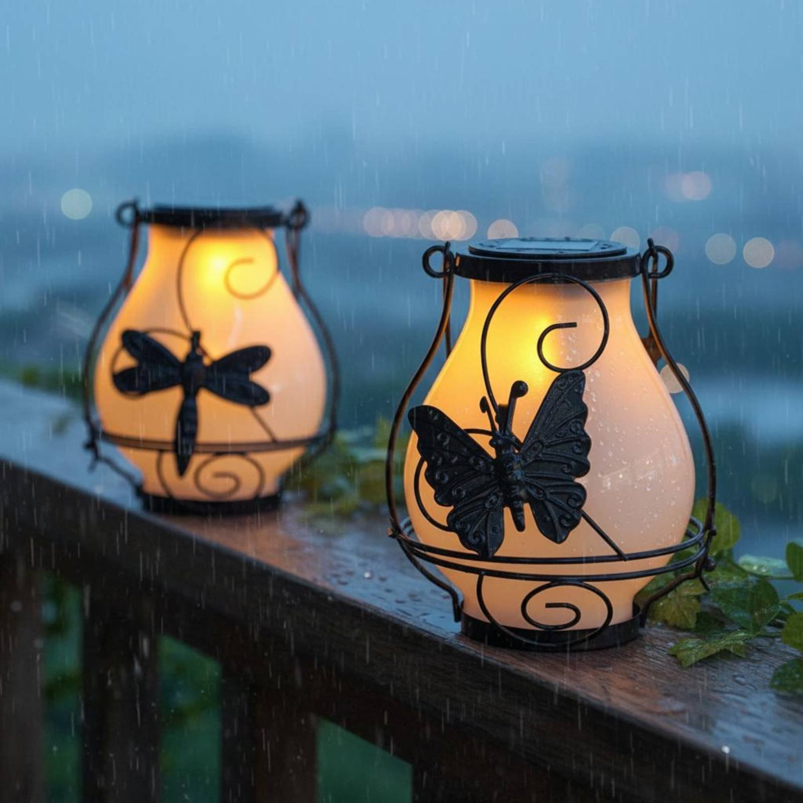 فانوس شمسي على شكل فراشة مقاوم - مراجعة Garden Lighting Decor وسعره