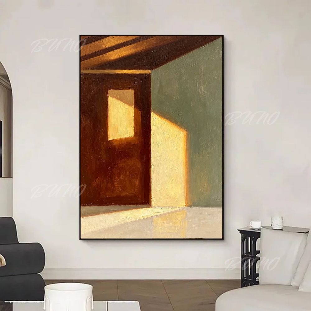 لوحة زيتية تجريدية أصلية مرسوم - مراجعة Lighting Interior Decor وسعره