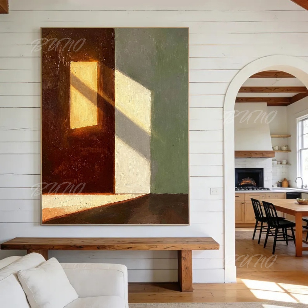 لوحة زيتية تجريدية أصلية مرسوم - مراجعة Lighting Interior Decor وسعره