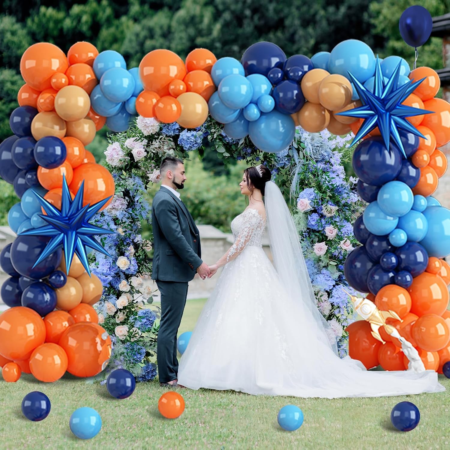 مجموعة من 107 بالون لاتكس برتق - مراجعة Orange Lighting Decor وسعره