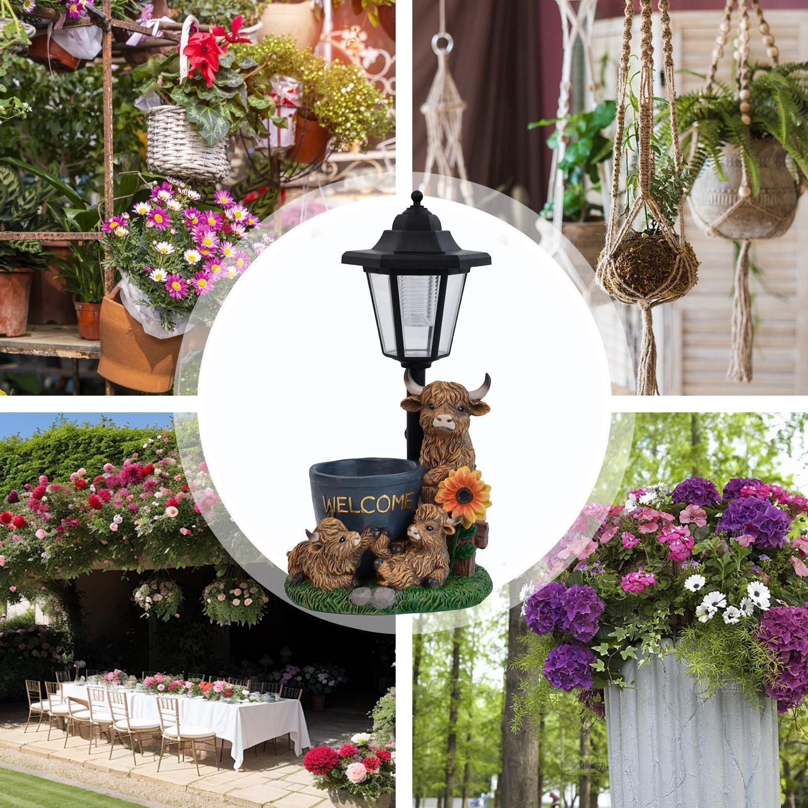 زينة حديقة شمسية، تمثال بقرة م - مراجعة Up Lighting Decor وسعره