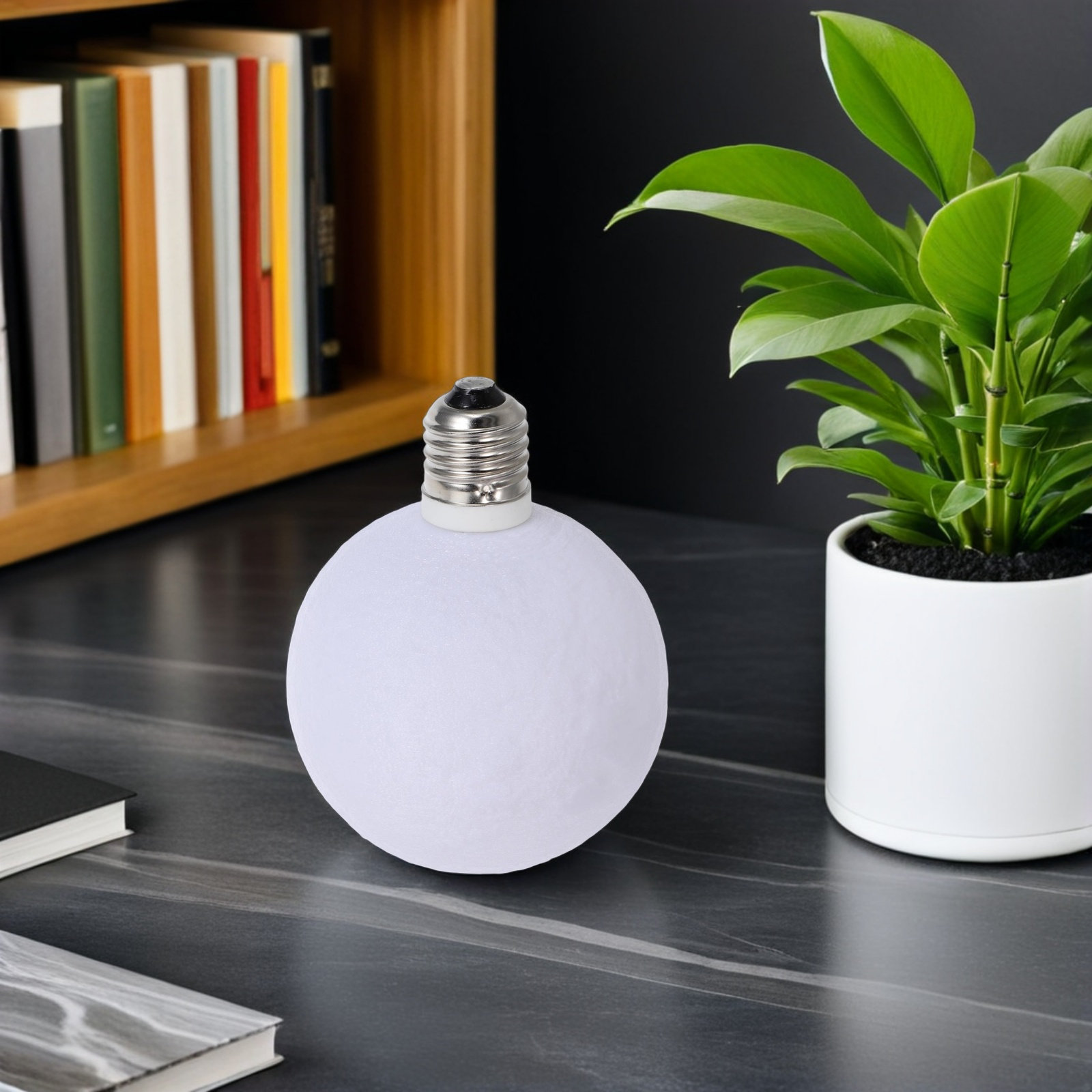 مصباح على شكل قمر عصري، مطبوع  - مراجعة Lighting Decor In Room وسعره