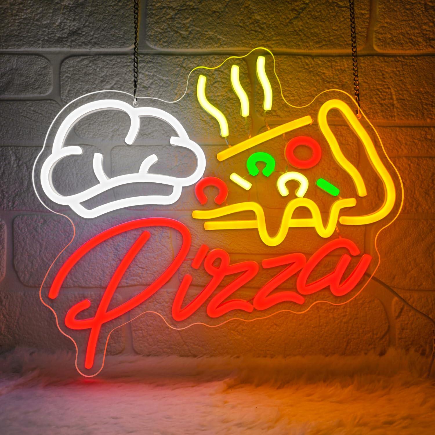 لافتة نيون للبيتزا، أضواء LED  - مراجعة Kitchen Decor Lighting وسعره