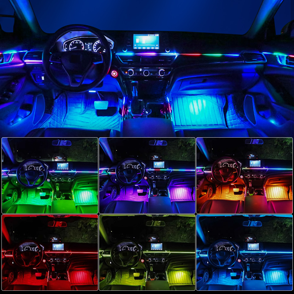العالمي Led سيارة المحيطة ضوء  - مراجعة Lighting Interior Decor وسعره